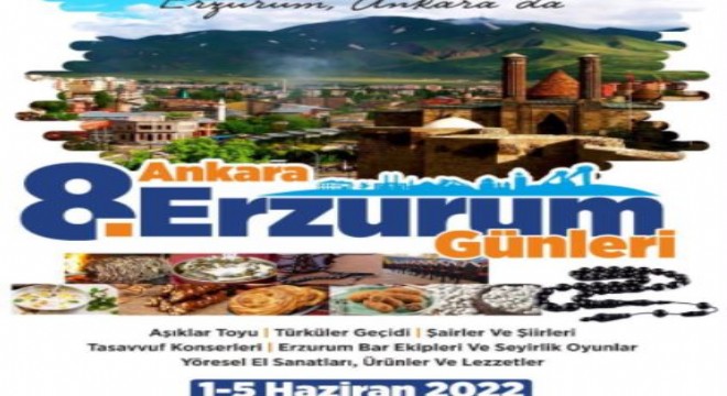 Erzurum Günleri 1-5 Haziran’da gerçekleştirilecek